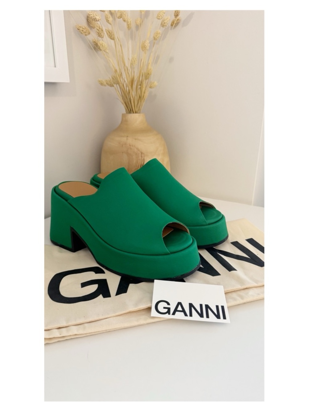 GANNI ~ RETRO Platform Wedge Mule